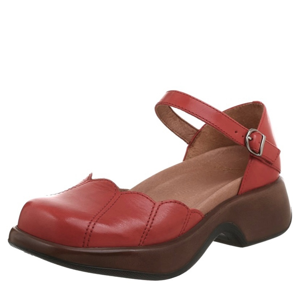 Dansko Lotus Mary Jane Scalloped Leather Shoes 40